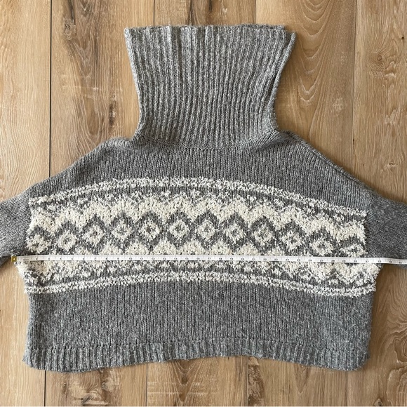 Free People Ragnar Fair Isle Split Cowl Neck Sweater - Picture 12 of 16